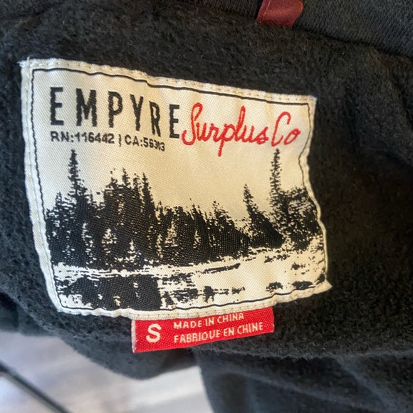 Empyre Burgundy Jacket Black Hoodie Combo (Men’s Small) - Picture 3 of 3